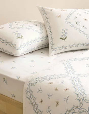 Taç Clarien Çift Kişilik Pike Takımı Mavi