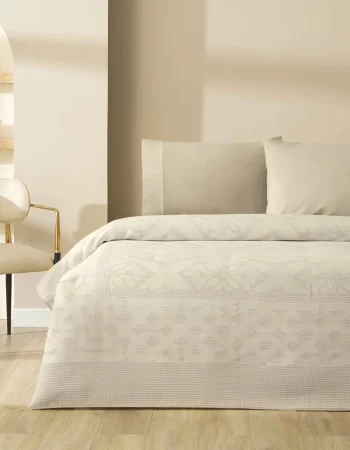 Taç Jakar Terrana Çift Kişilik Pike Takımı Taş