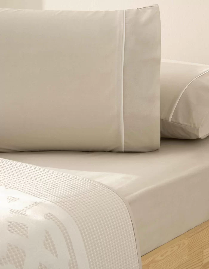 Taç Jakar Terrana Çift Kişilik Pike Takımı Taş (Simli Tasarım)