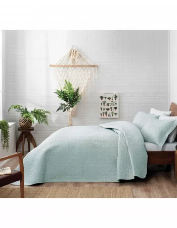 Taç Trista Çift Kişilik Yatak Örtüsü Mint