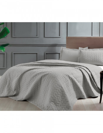 Taç Glory Çift Kişilik Yatak Örtüsü Taş